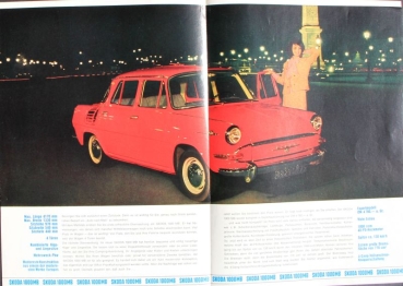 Skoda 1000 MB Modelprogram 1965 Carbrochure (7826)